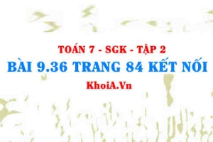 Bài 9.36 trang 84 Toán 7 Kết nối tri thức Tập 2